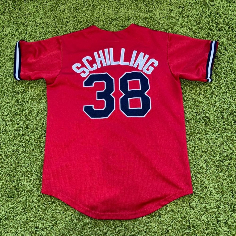 Y2K Majestic Boston Red Sox Curt Schilling Baseball Jersey Size Large